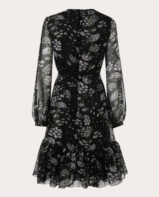 Vestido corto de seda estampado