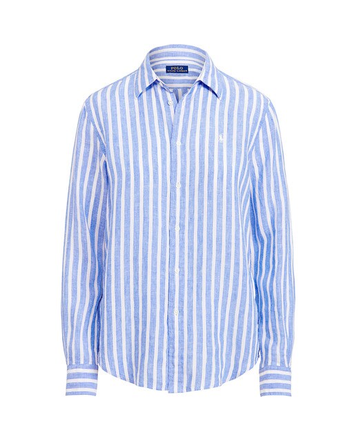 Camisa de mujer de rayas en lino Relaxed Fit