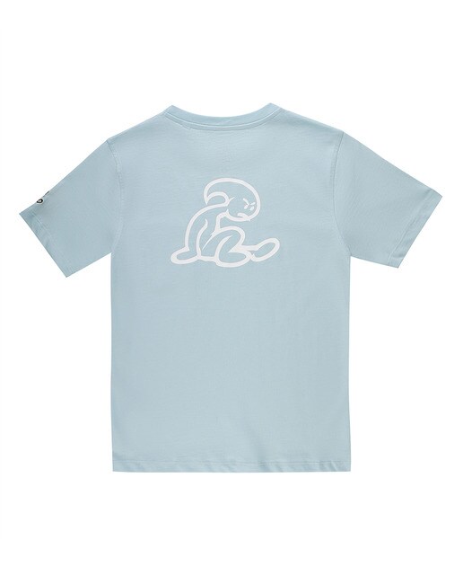Camiseta de niño con cuello redondo cielo