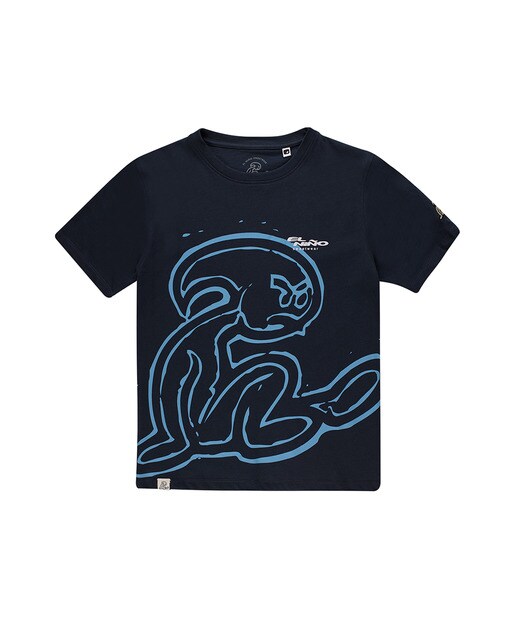 Camiseta de niño con cuello redondo en color