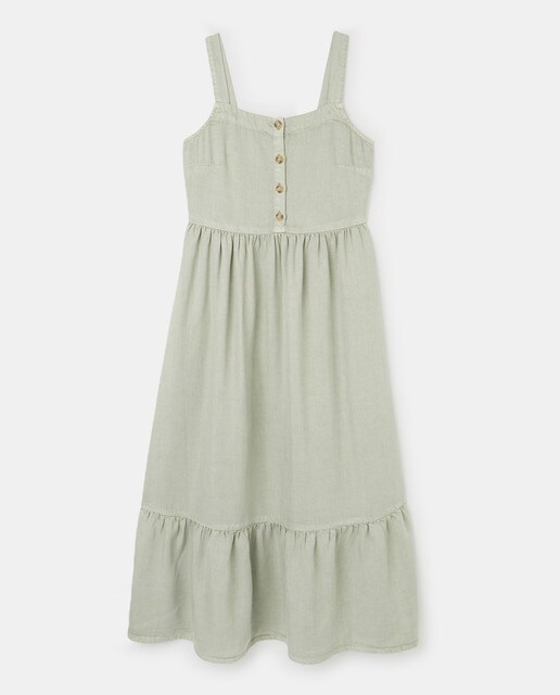 Vestido de tirantes con volante