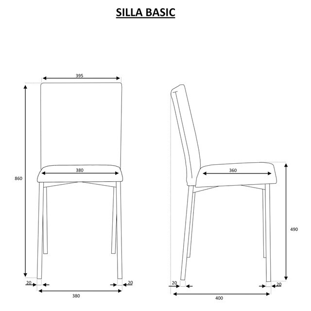 Silla de cocina con patas en blanco Basic El Corte Inglés