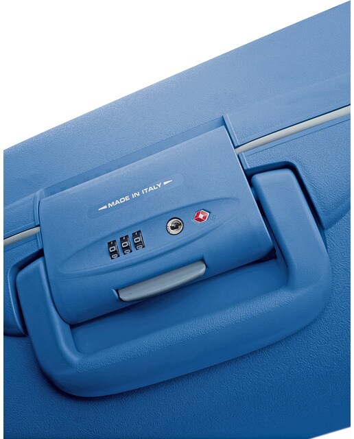 Maleta mediana LIGHT, rígida azul, con capacidad 80 L