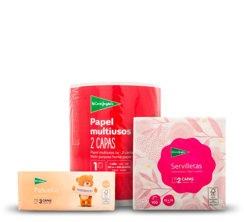 Papel higiénico, de cocina, pañuelos y servilletas El Corte Inglés Papel higiénico, de cocina, pañuelos y servilletas El Corte Inglés