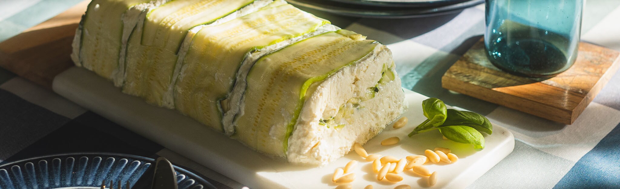 Terrine com Queijo Cabra, Pinhões e Curgete Terrine com Queijo Cabra, Pinhões e Curgete