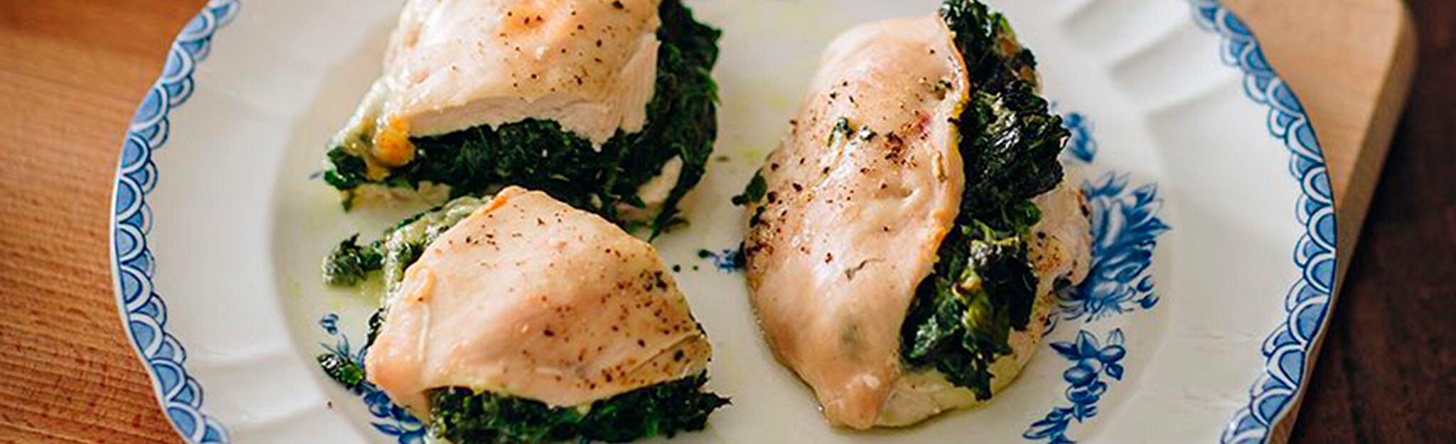 Peito de Frango Recheado com Ricotta e Espinafres Peito de Frango Recheado com Ricotta e Espinafres