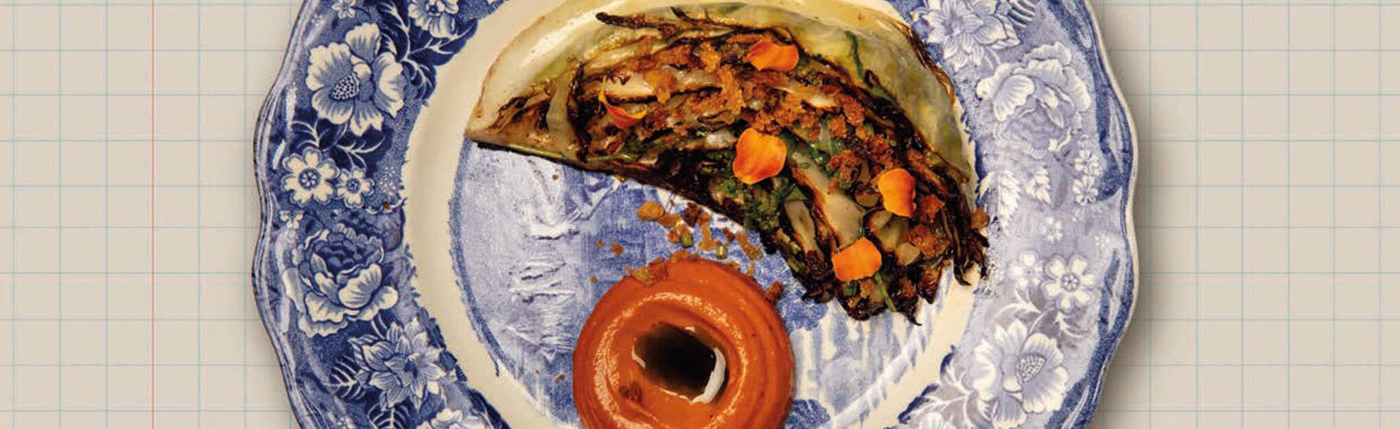 Couve Grelhada com Romesco e Salsa Verde Couve Grelhada com Romesco e Salsa Verde