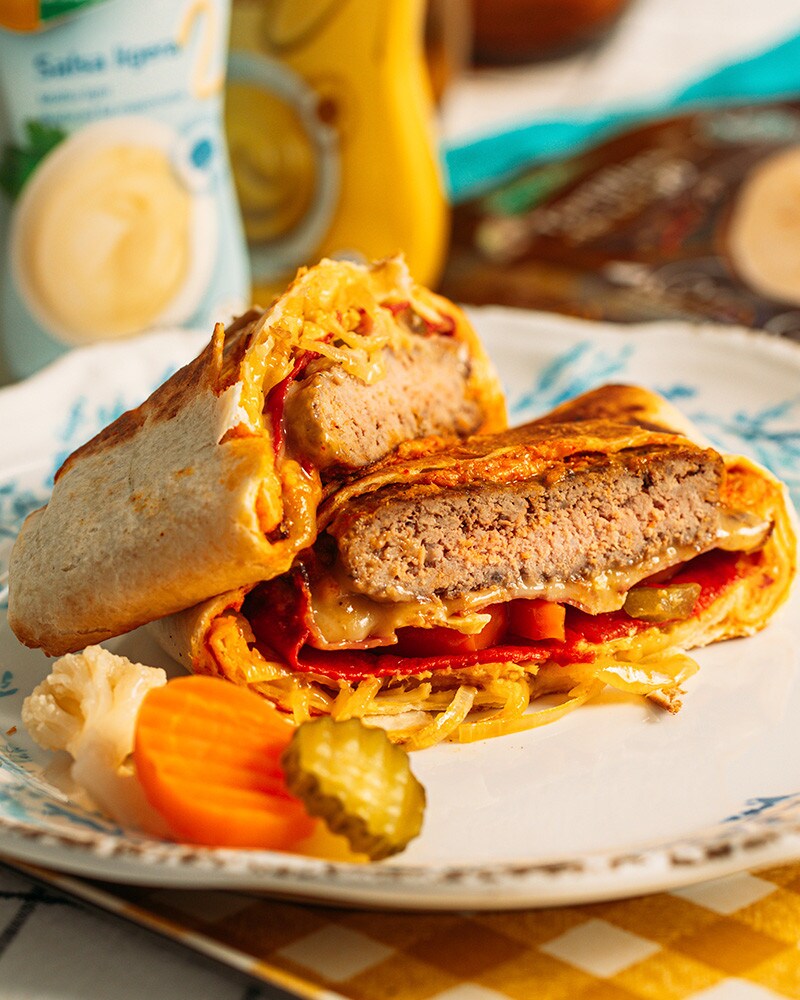 Cheeseburger num Wrap Cheeseburger num Wrap