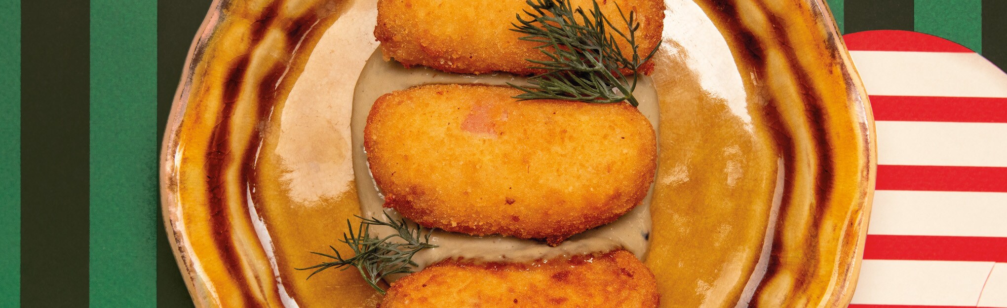 Croquetes de Cabrito Maionese de Alho Negro Croquetes de Cabrito Maionese de Alho Negro