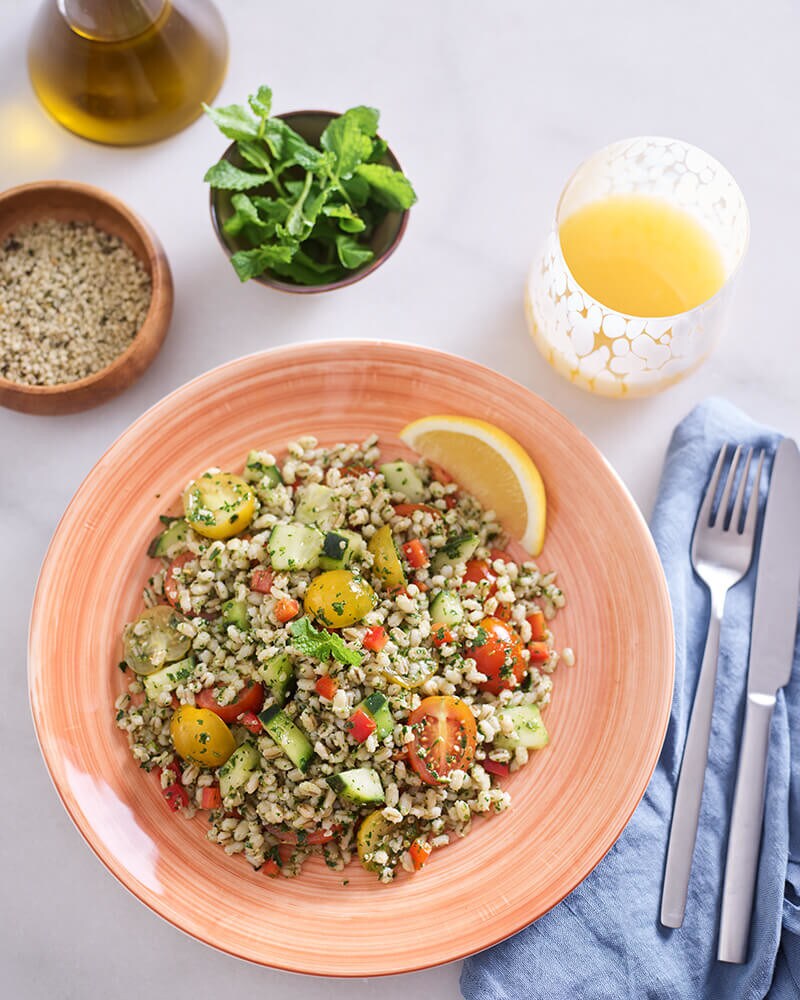 Tabouleh de Cevada e Cânhamo Tabouleh de Cevada e Cânhamo
