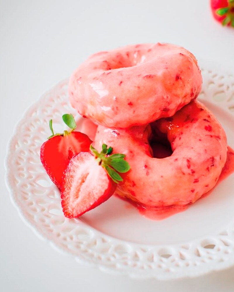 Donuts de Morango Donuts de Morango