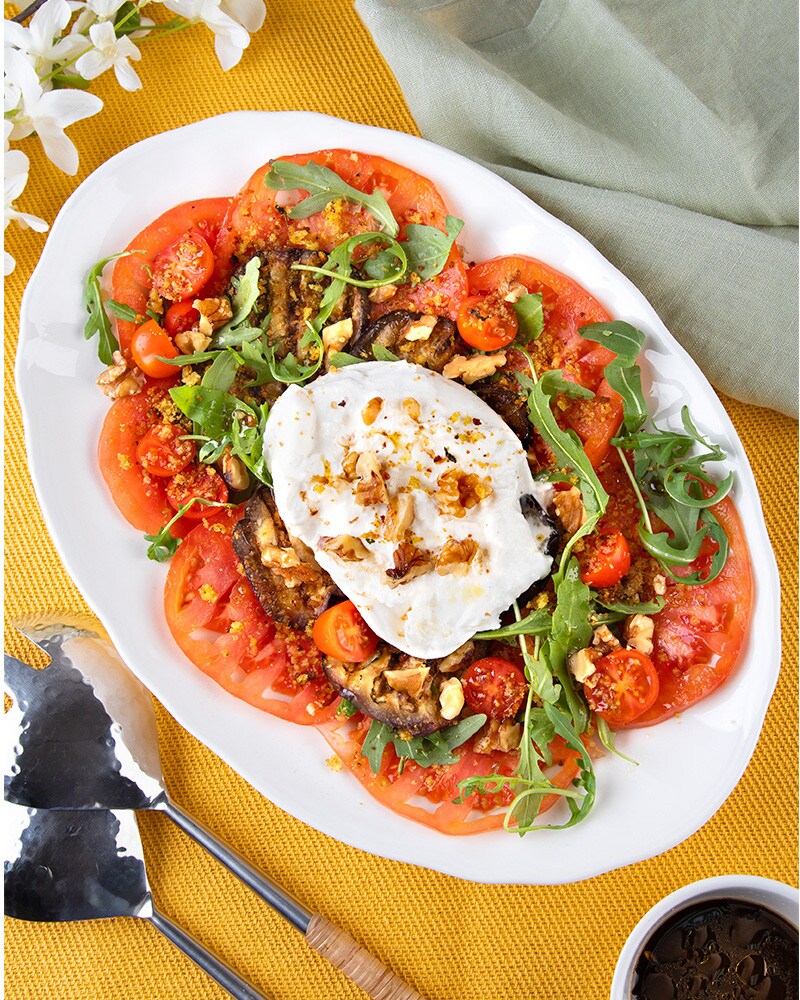 Salada de Burrata e Beringela Salada de Burrata e Beringela