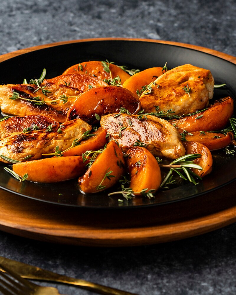 Frango com Pêssego Frango com Pêssego