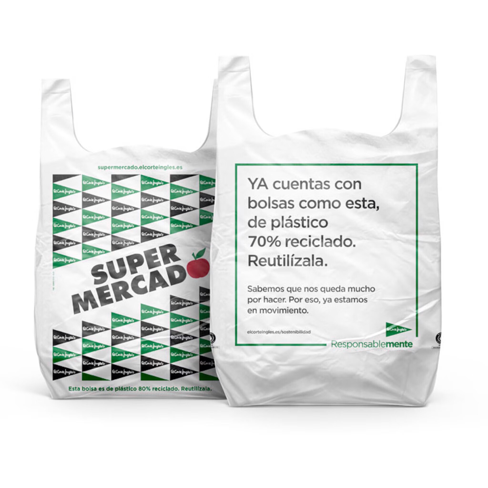Bolsas de plástico reciclado reutilizables Bolsas de plástico reciclado reutilizables