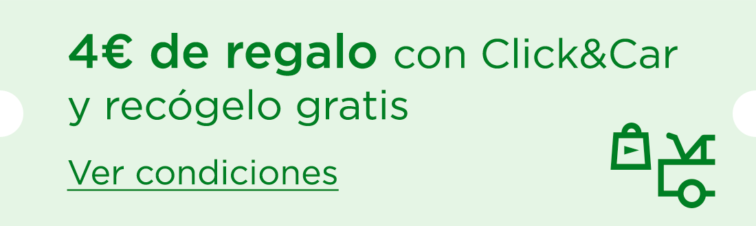 4€ de regalo | Con Click&Car. Recoge tu pedido GRATIS desde 30€. Ver condiciones 4€ de regalo | Con Click&Car. Recoge tu pedido GRATIS desde 30€. Ver condiciones
