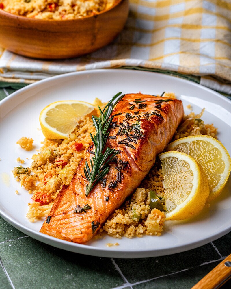 Salmão com Cuszuz Salmão com Cuszuz