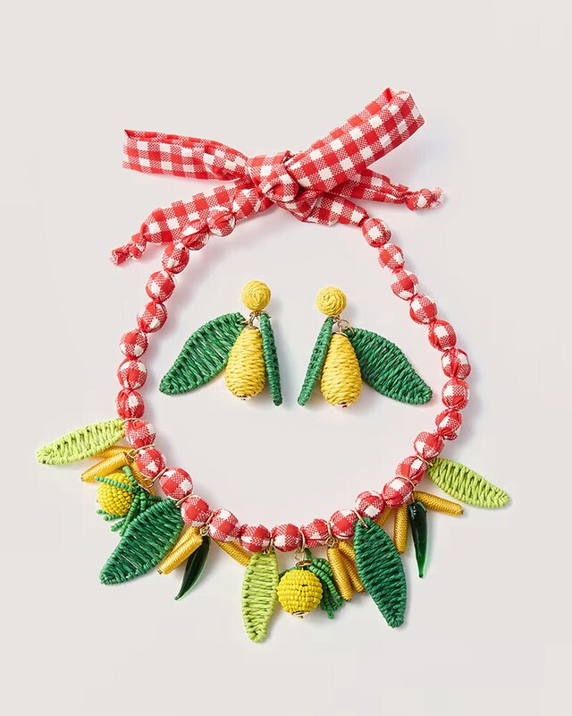 Conjunto de Vichy com Frutas Conjunto de Vichy com Frutas