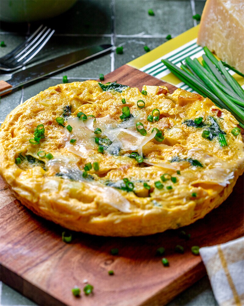 Fritata de Batata e Espinafres Fritata de Batata e Espinafres