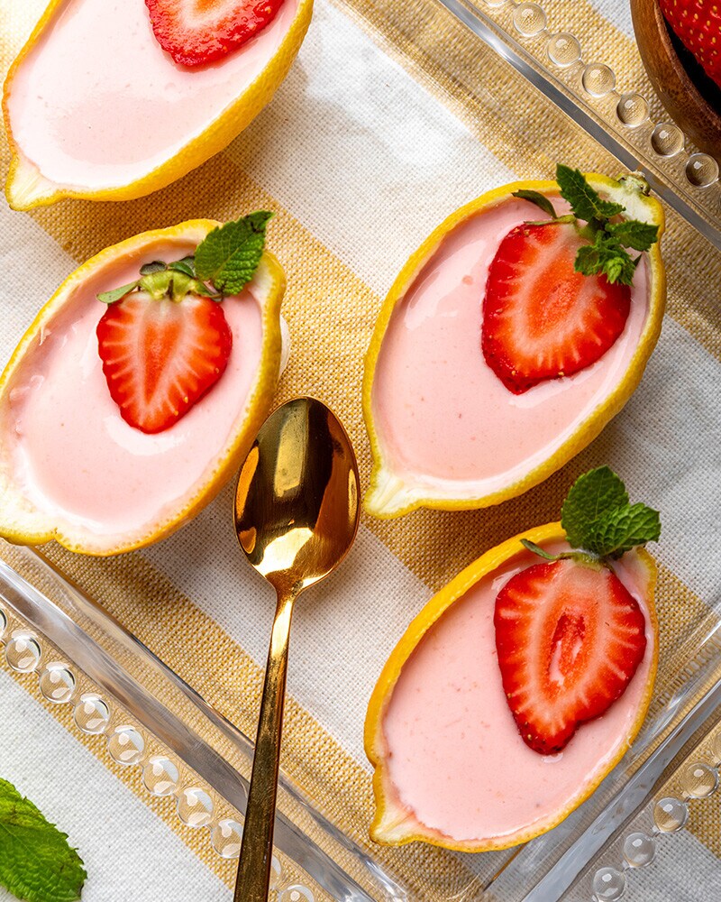 Posset de Morango e Limão Posset de Morango e Limão