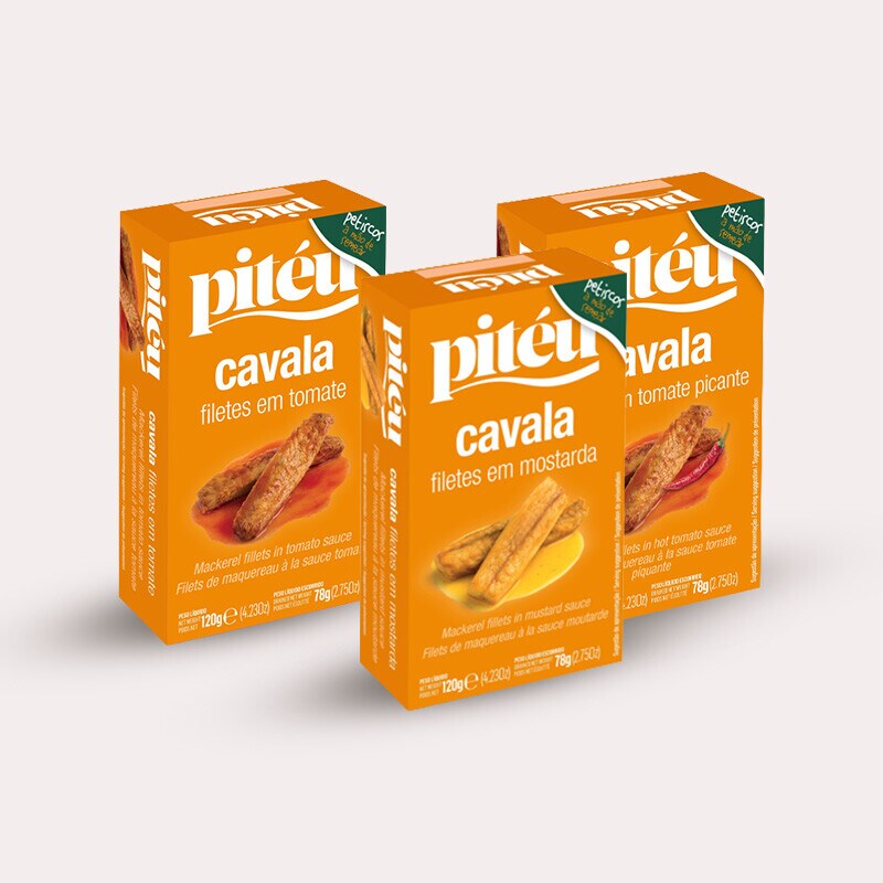 Exclusivo online, oferta Coresa Filetes de Cavala em Mostarda OU em Tomate OU em Tomate Picante lata 120 g em compras superiores a 50€ Exclusivo online, oferta Coresa Filetes de Cavala em Mostarda OU em Tomate OU em Tomate Picante lata 120 g em compras superiores a 50€