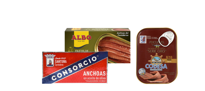 Multimarca Anchoas de gran selección de marcas. Multimarca Anchoas de gran selección de marcas.