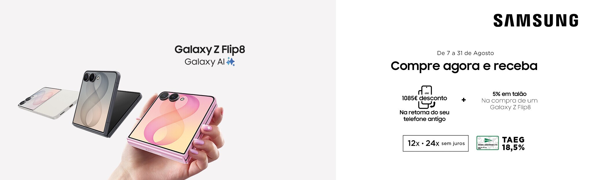 Samsung Galaxy Z Flip8 - Já Disponível Samsung Galaxy Z Flip8 - Já Disponível