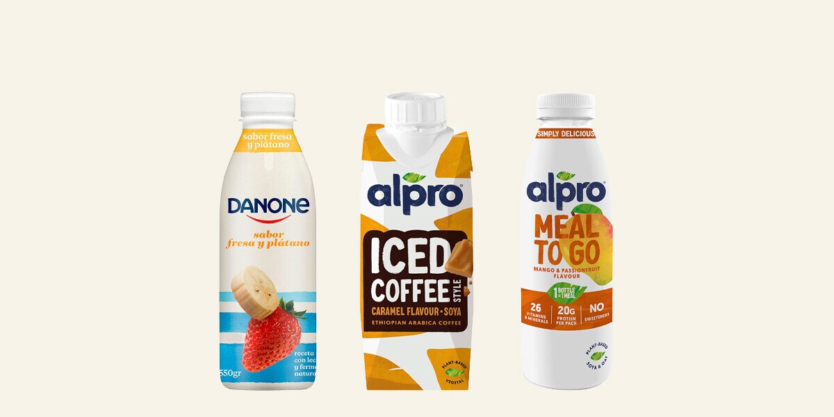 Yogures líquidos Danone y Alpro Yogures líquidos Danone y Alpro