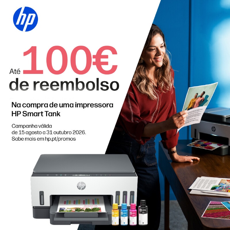 Campanha HP Reembolso Smart Tank - Até 100€ de Reembolso Campanha HP Reembolso Smart Tank - Até 100€ de Reembolso