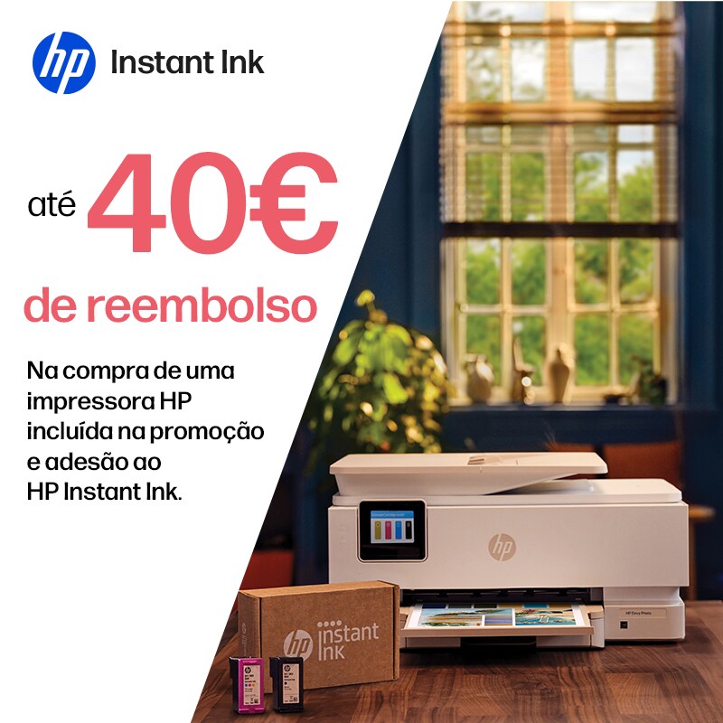 Campanha HP Reembolso Instant Ink - Até 40€ de Reembolso Campanha HP Reembolso Instant Ink - Até 40€ de Reembolso