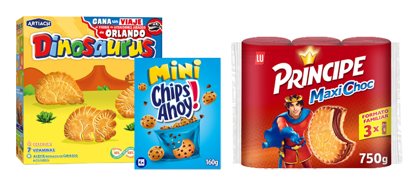 Dinosaurus, Oreo, Príncipe Galletas Dinosaurus, Oreo, Príncipe Galletas