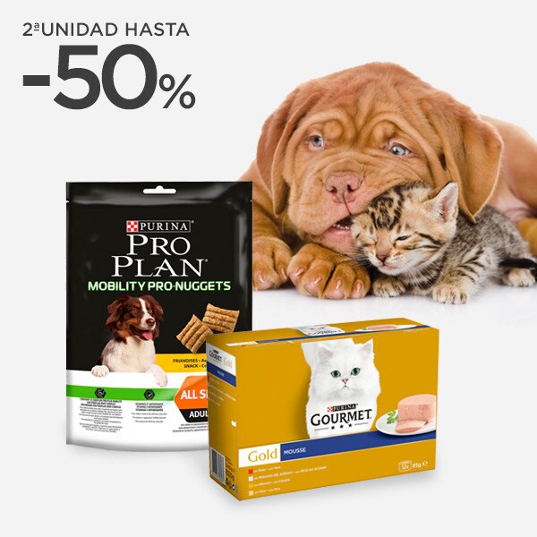 2ªud Hasta -50% en alimentación de perro y gato 2ªud Hasta -50% en alimentación de perro y gato