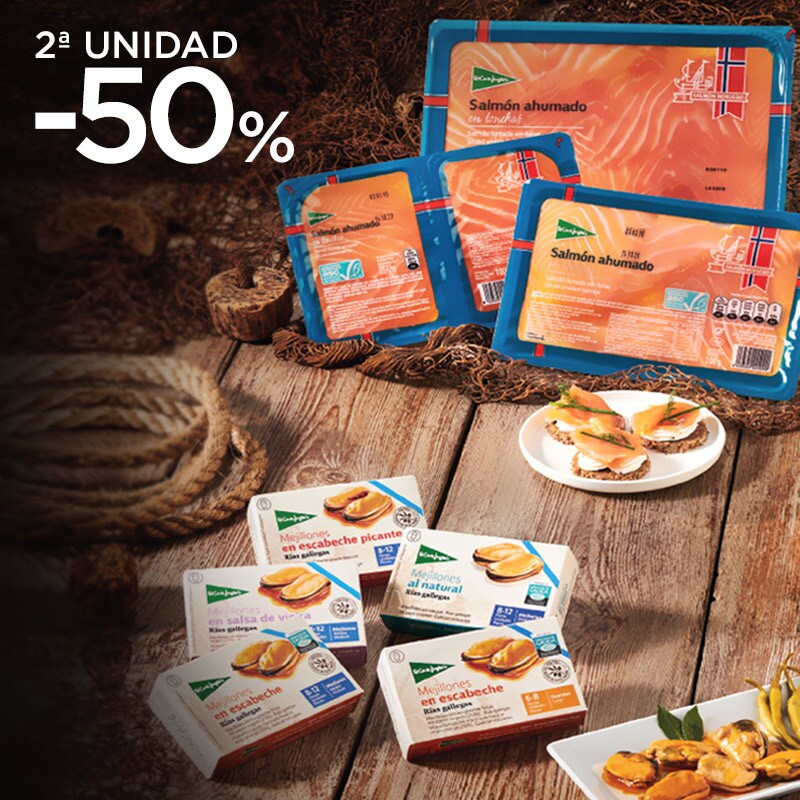 2ª unidad 50% en productos de nuestra marca 2ª unidad 50% en productos de nuestra marca