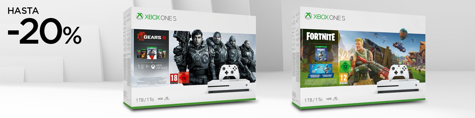 CONSOLAS XBOX ONE S HASTA -20% CONSOLAS XBOX ONE S HASTA -20%