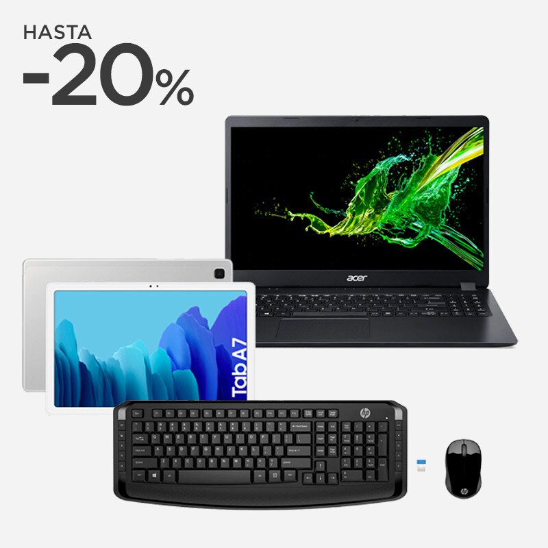 HASTA -20% SELECCIÓN ORDENADORES, TABLETS Y ACCESORIOS HASTA -20% SELECCIÓN ORDENADORES, TABLETS Y ACCESORIOS