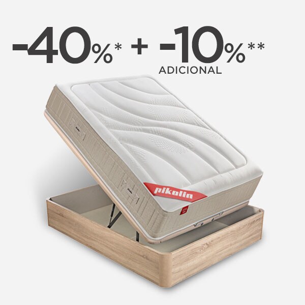 -40%* En todos los colchones y canapés + -10% adicional -40%* En todos los colchones y canapés + -10% adicional