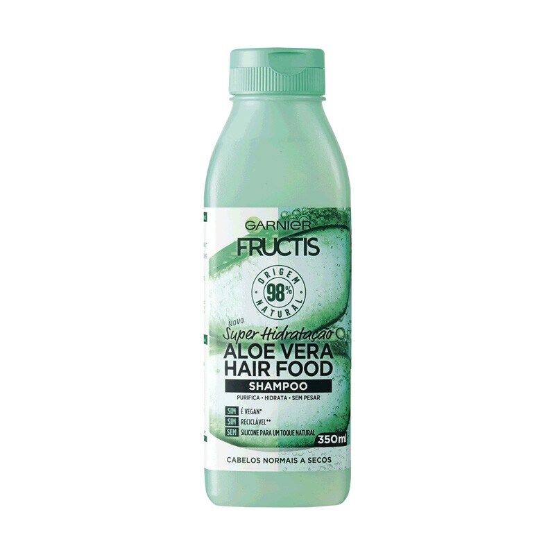 Fructis Champô Super Hidratação de Aloe Vera para Cabelos Normais a Secos embalagem 350 ml Fructis Champô Super Hidratação de Aloe Vera para Cabelos Normais a Secos embalagem 350 ml