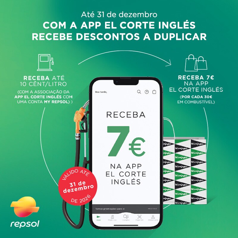 Repsol - Receba 7€ na app El Corte Inglés Repsol - Receba 7€ na app El Corte Inglés