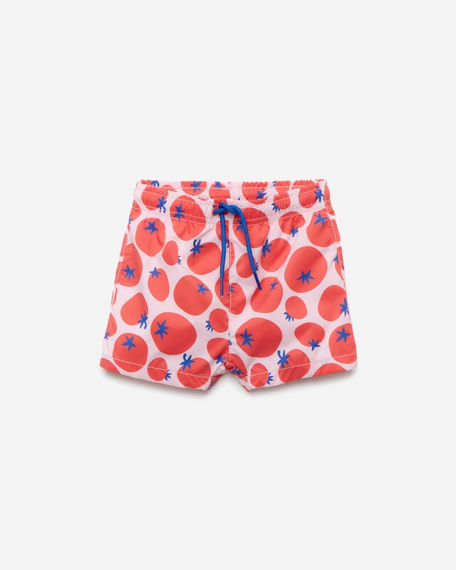 Bermudas de Bebé às Cores com Tomates Bermudas de Bebé às Cores com Tomates