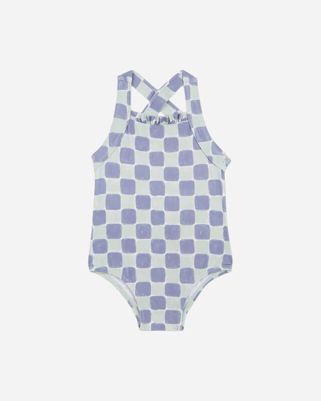 Fato de Banho para Bebé Estampado Aos Quadrados Fato de Banho para Bebé Estampado Aos Quadrados