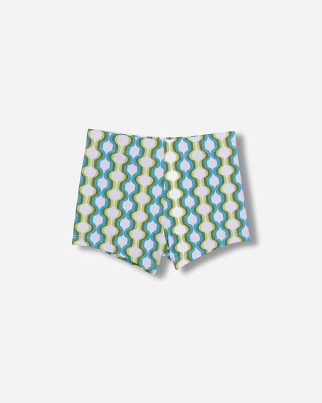 Fato de Banho para Bebé com Estampado Geométrico Fato de Banho para Bebé com Estampado Geométrico