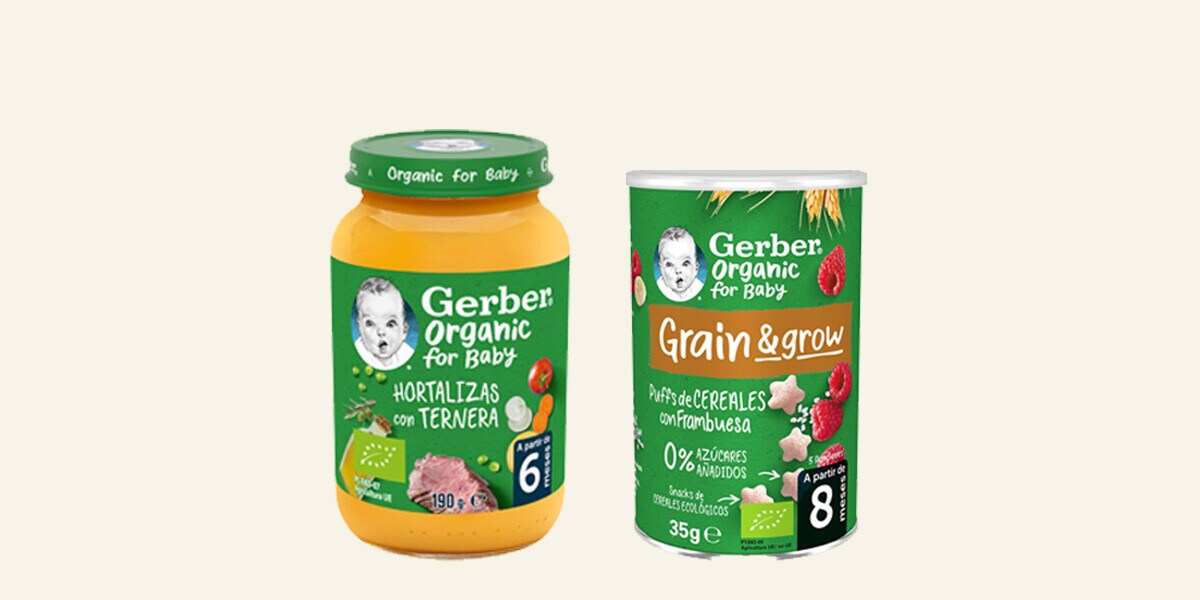 Bolsitas, tarros y snacks Gerber Bolsitas, tarros y snacks Gerber