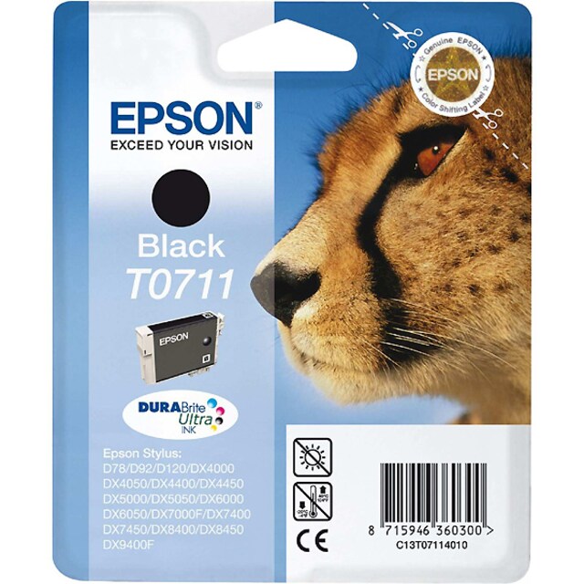 Imagen 0 de Cartucho original Epson T0711 Negro (C13T07114020)