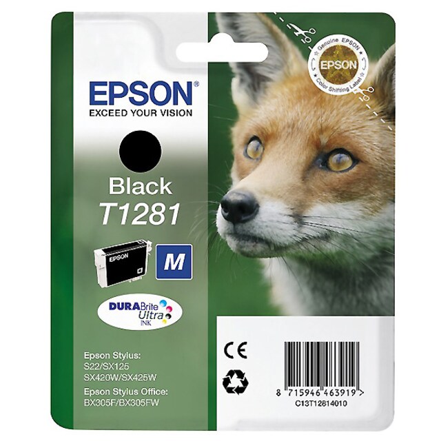 Imagen 0 de Cartucho original Epson T1281 Negro (C13T12814010)
