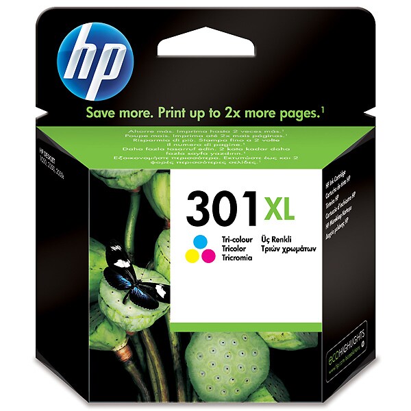 Comprar Cartucho de tinta original HP 301 XL tricolor (CH564EE) · HP ·  Hipercor