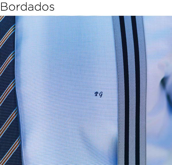 camisas hombre con iniciales bordadas