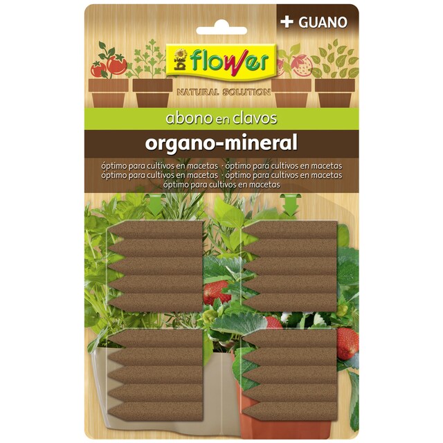 Imagen 0 de Abono clavos guano bioflower Flower-20 ud