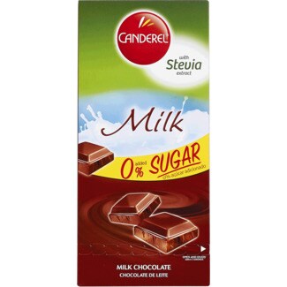Canderel Chocolate de Leite com Stevia embalagem 100 g