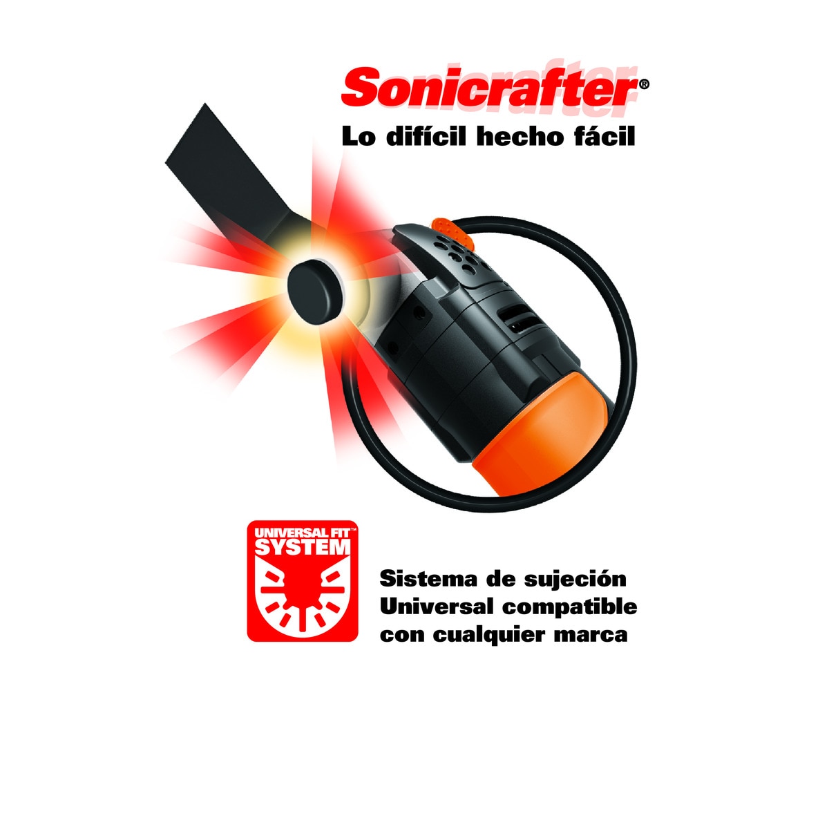 Multiherramienta Oscilante Eléctrica a red 250 W 3,2º WX686 Negro / Naranja-6