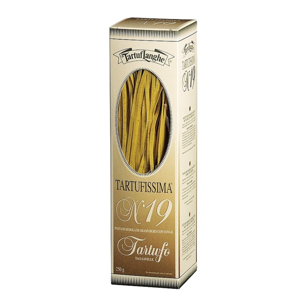 Pâtes italiennes Tartuflangue, tagliatelles Tartufissima n°19, 7 % de truffe