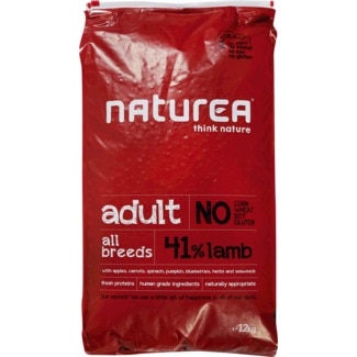 Alimeto Seco para Cão Adulto com Borrego sem Glúten embalagem 12 kg - Naturea